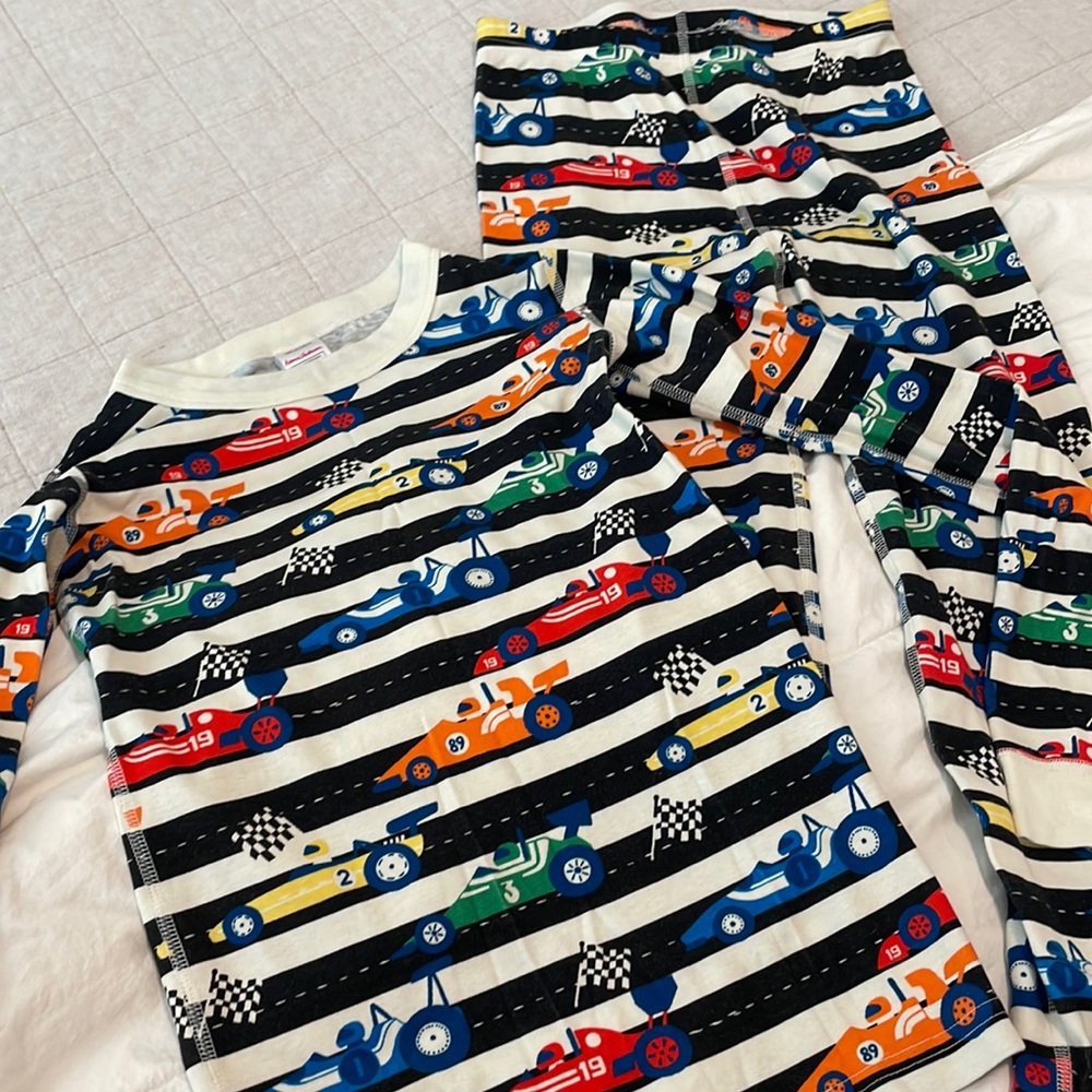 Hanna Andersson race car long pajamas